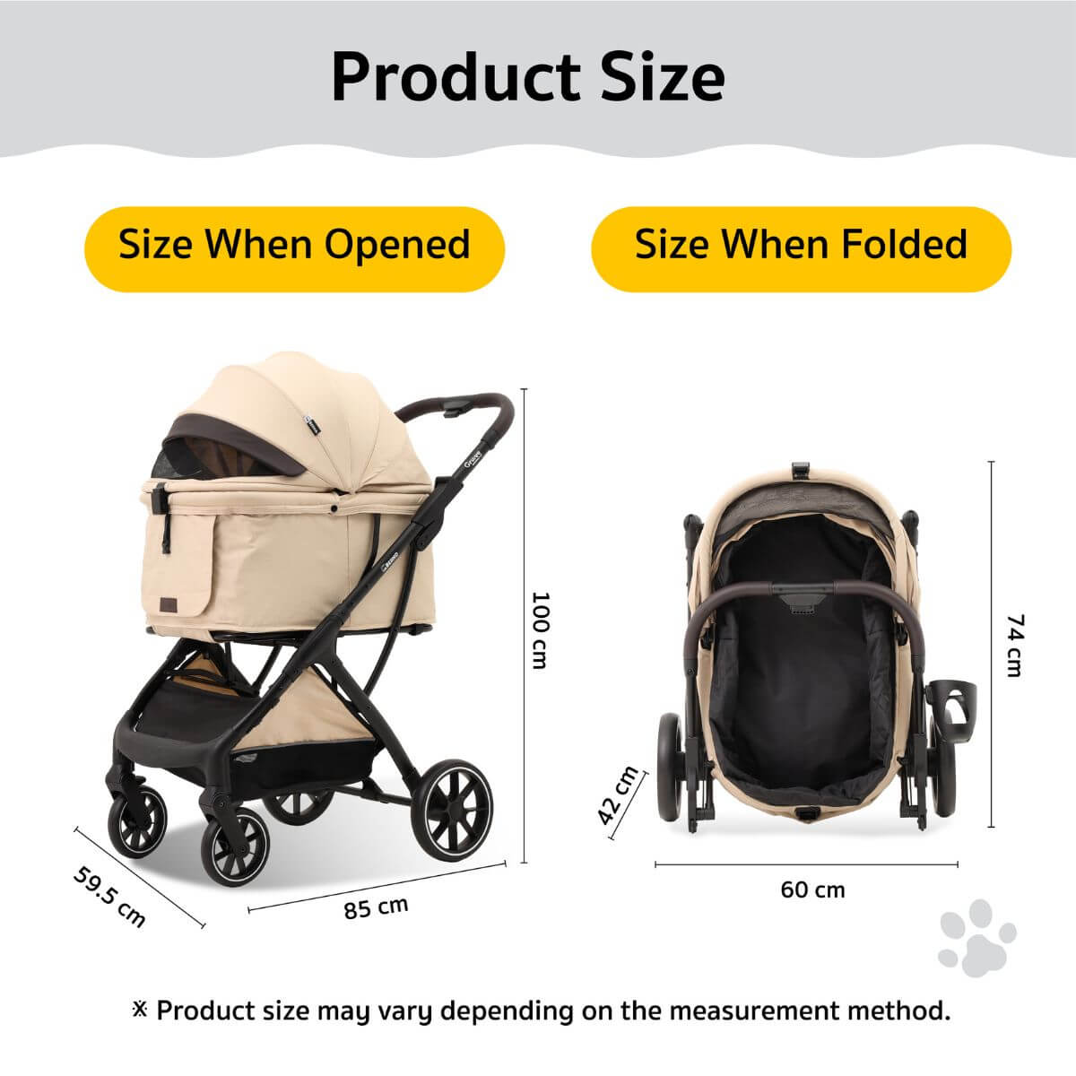 Bernd Pets Autofold Groove Pet Stroller infographic.
