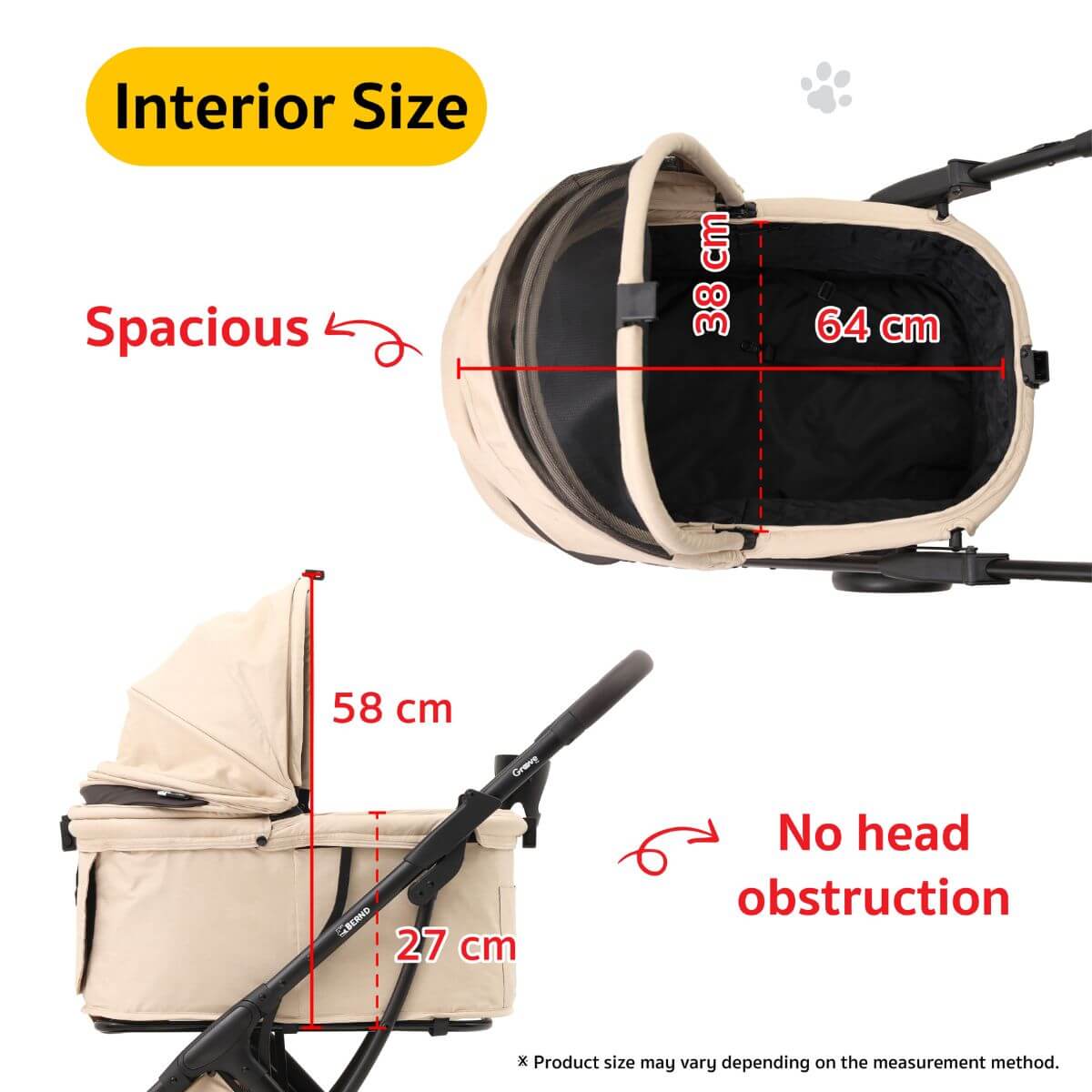 Bernd Pets Autofold Groove Pet Stroller infographic.