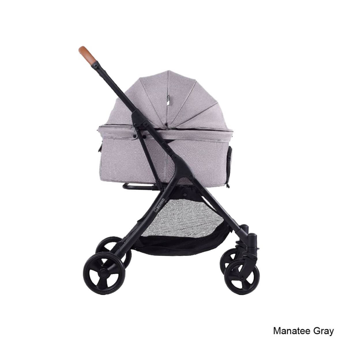 Bernd Pets Autofold Lina in Manatee Grey against a white background.