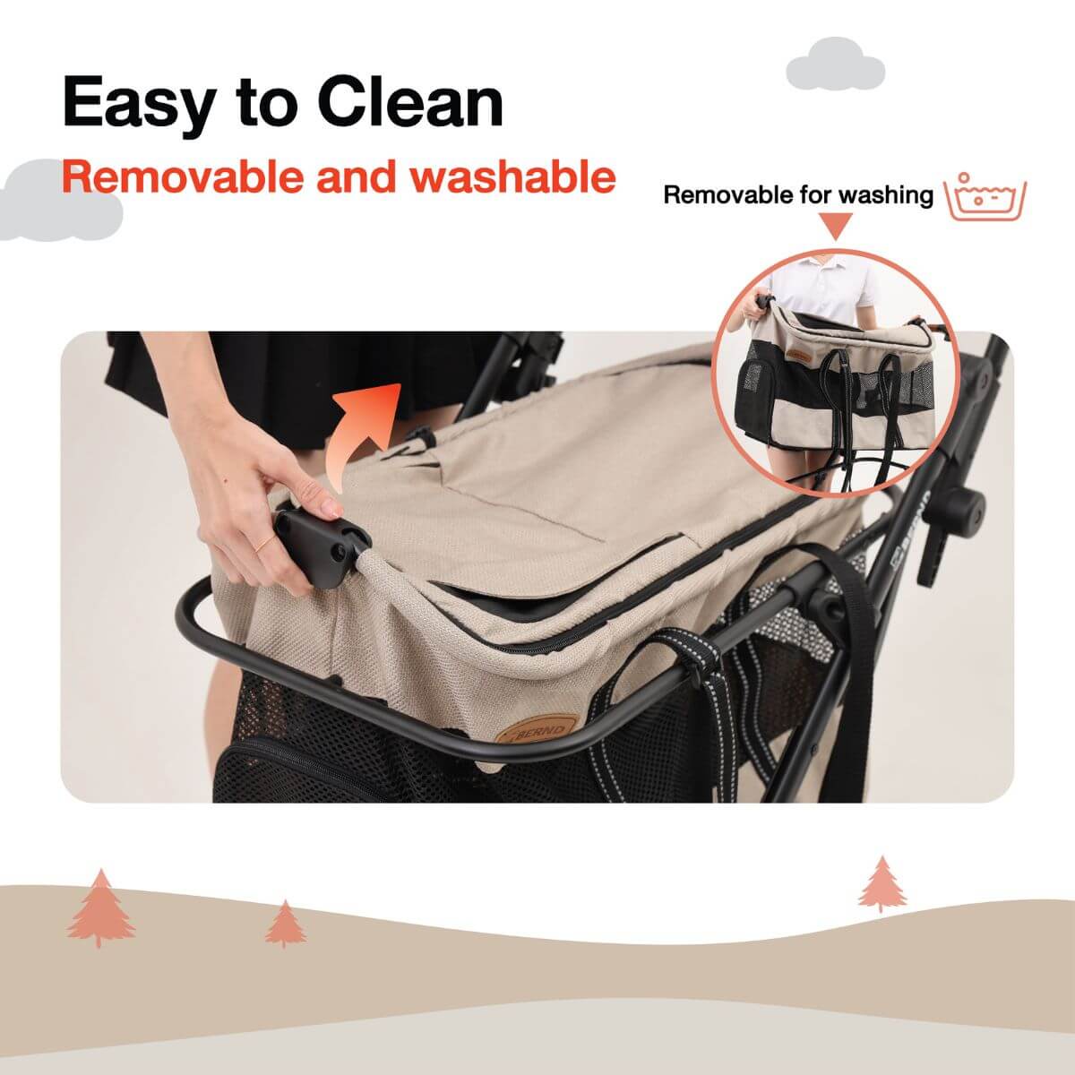BERND Pets Wanda Pet Stroller | 3 Colours