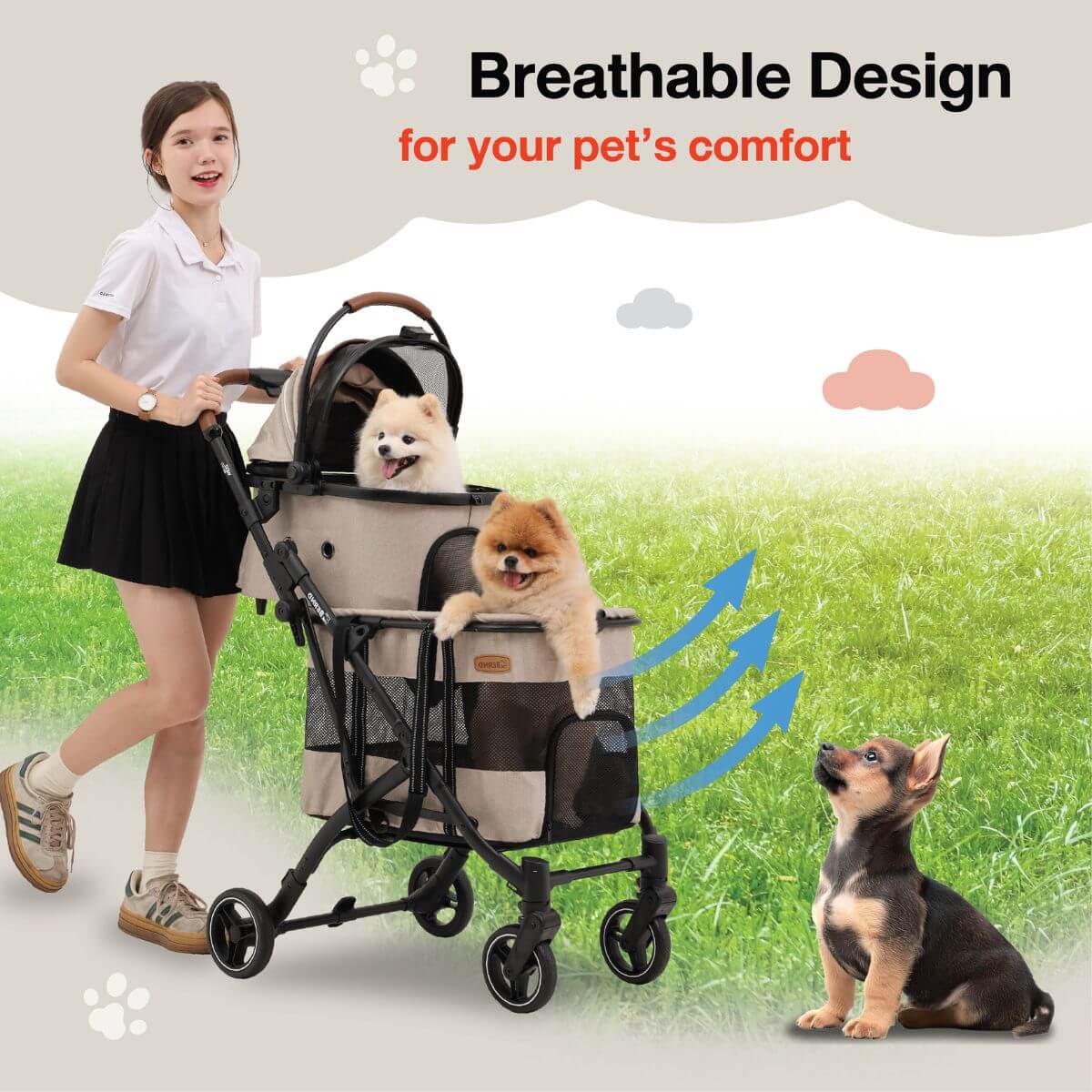 BERND Pets Wanda Pet Stroller | 3 Colours