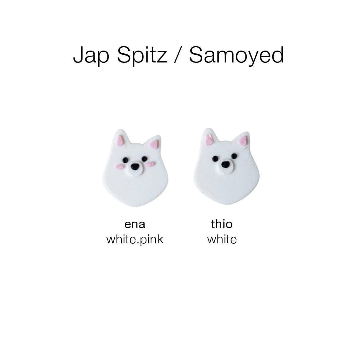Elyand.co Shoe Charms | Japanese Spitz / Samoyed