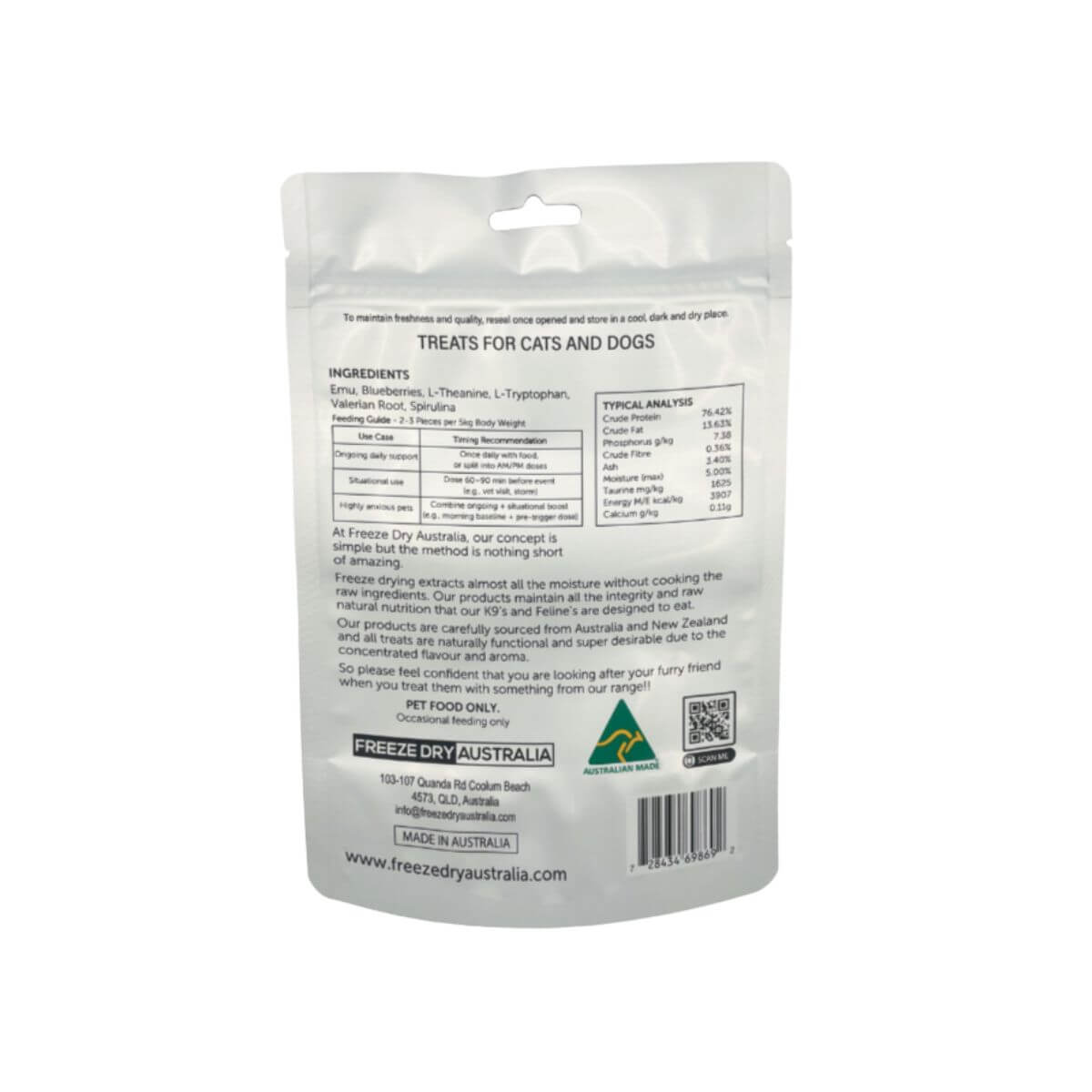 Freeze Dry Australia Emu Calming Support 100g