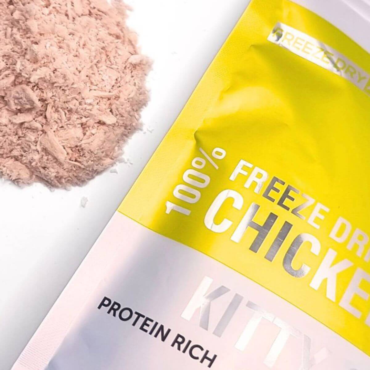 Freeze Dry Australia Ground Chicken Breast Kitty Crack against a white background.