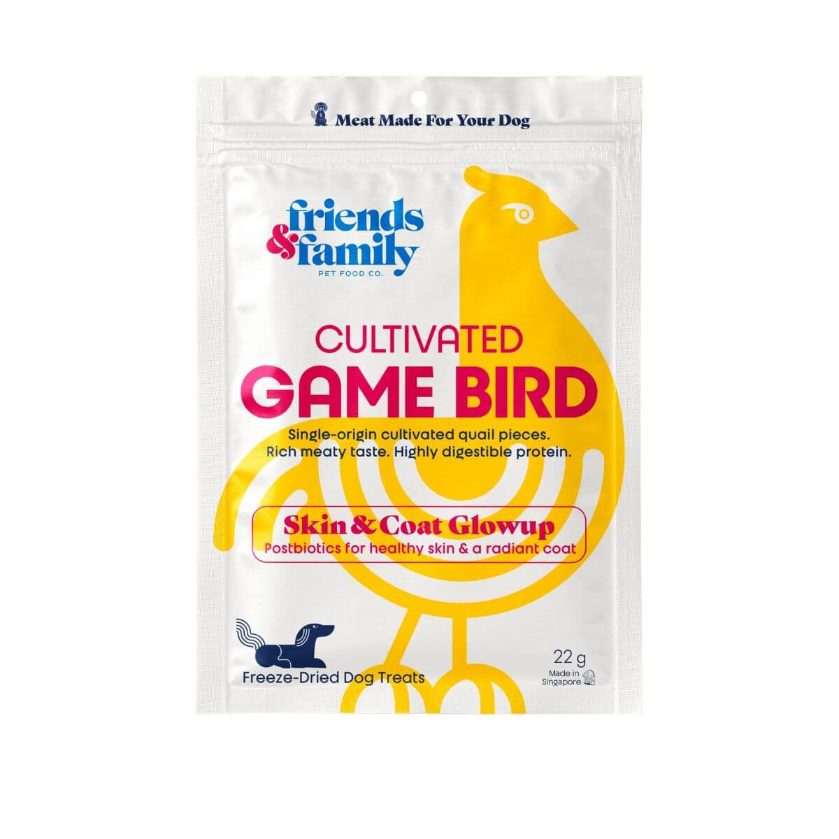 Friends & Family Cultivated Game Bird Skin & Coat Glowup against a white background.