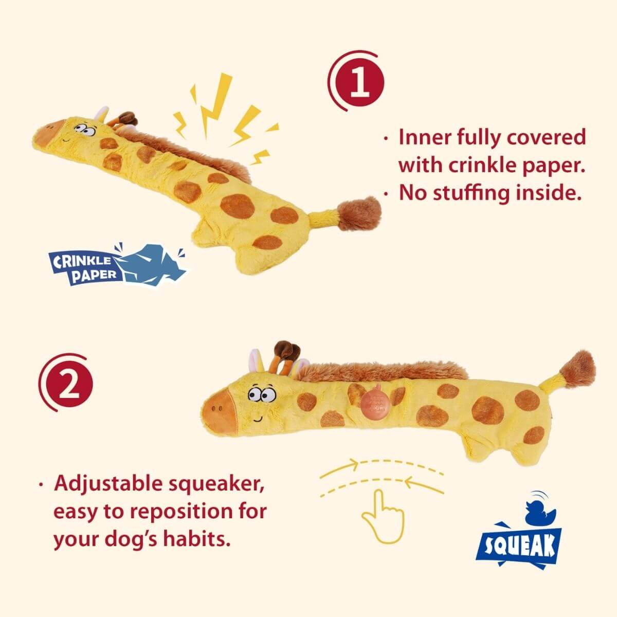 gigwi plush friendz giraffe infographic.