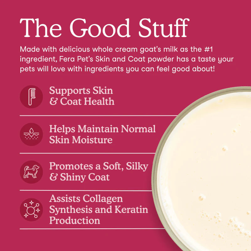 Fera Pets Skin & Coat Goat Milk Topper For Dogs & Cats