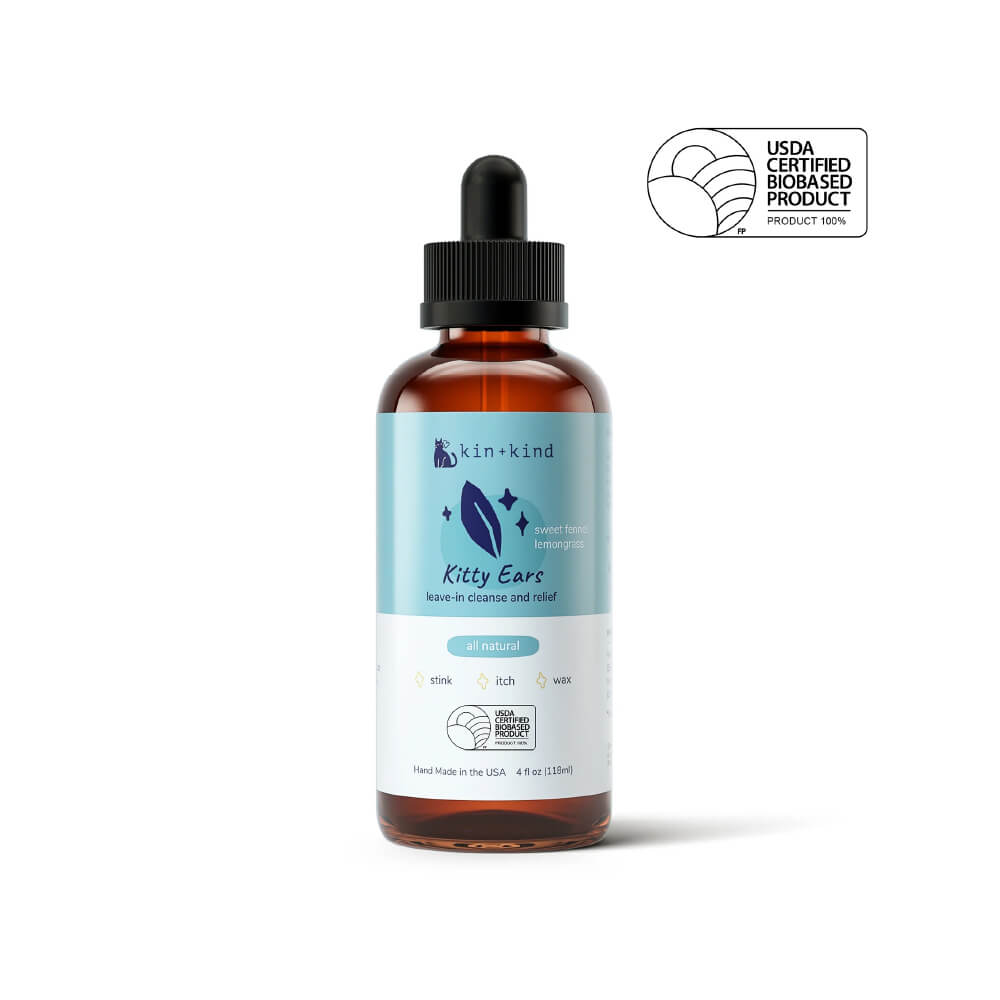 kin+kind Organic Clean Ears Cleanser for Cats