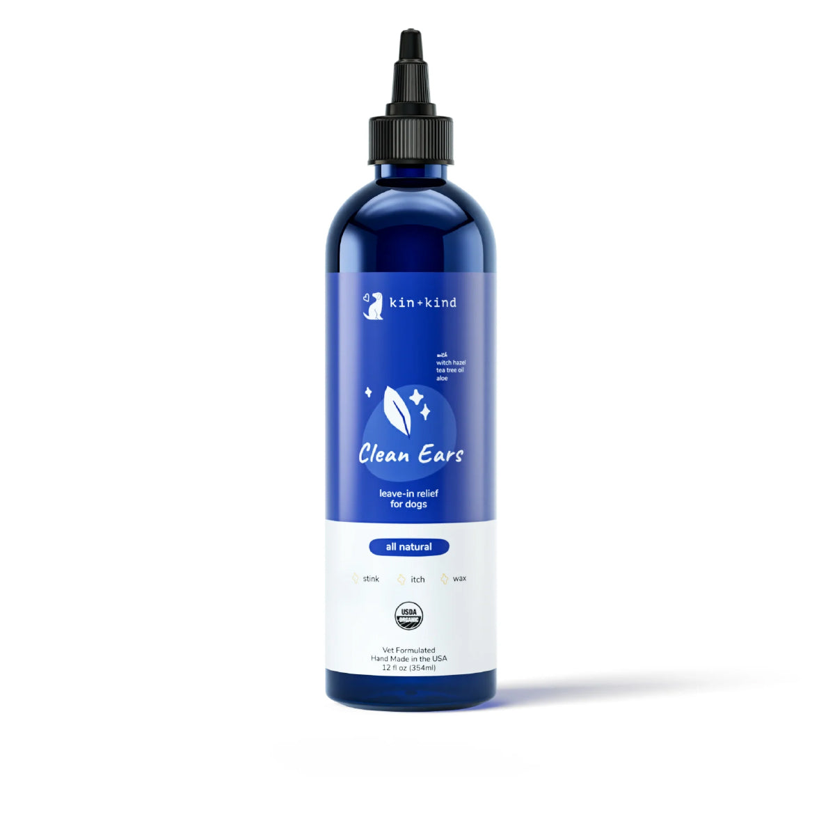 kin+kind Organic Clean Ears Cleanser for Dogs