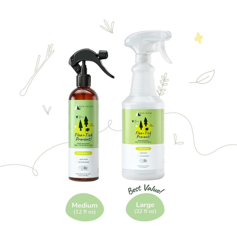 kin+kind Flea & Tick Repellent Spray | Lemongrass