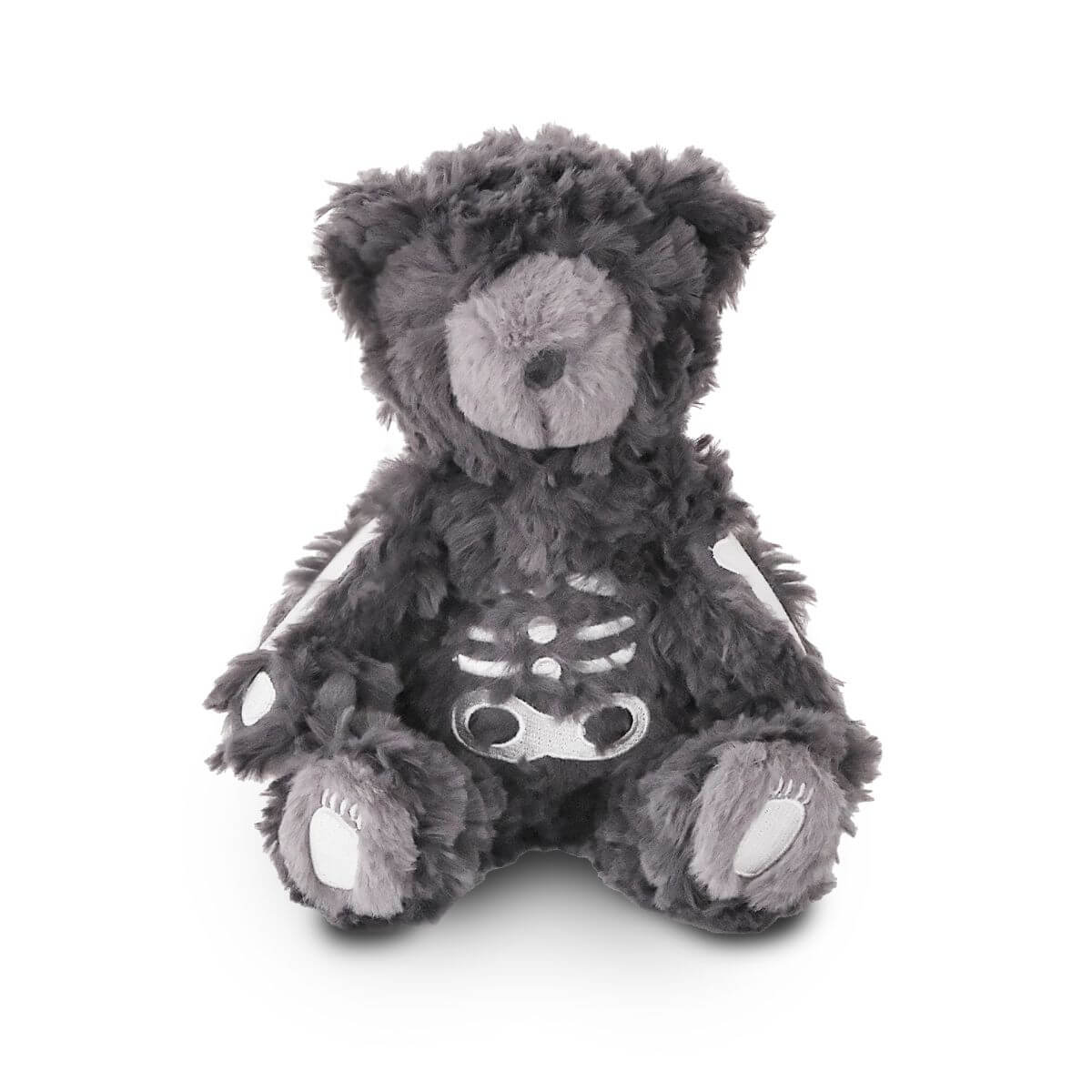 lambwolf skeleton teddy against a white background.