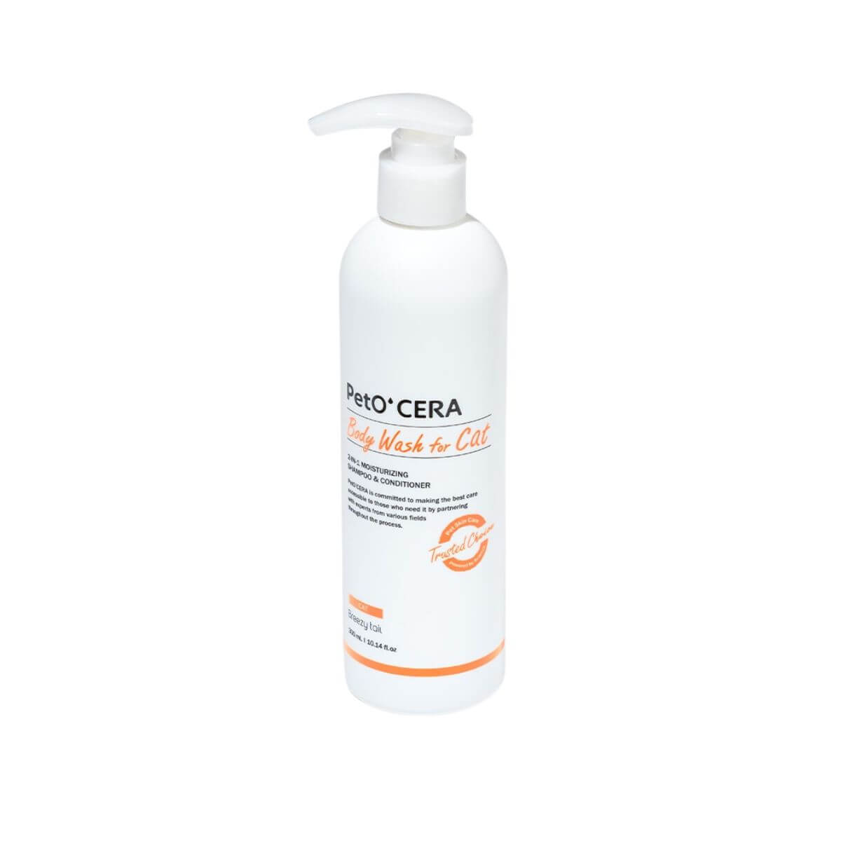 PetO'CERA Body Wash for Cats against a white background.