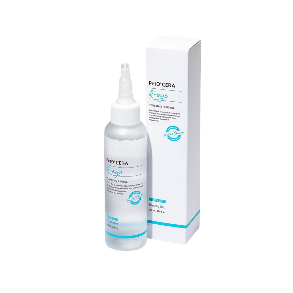 PetO'CERA Q Eye Tear Stain Remover against a white background.