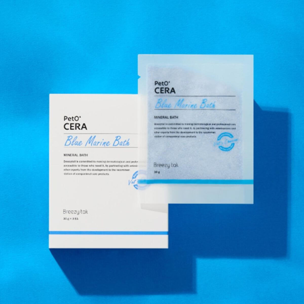 PetO'CERA Spa Blue Marine Bath against a blue background.
