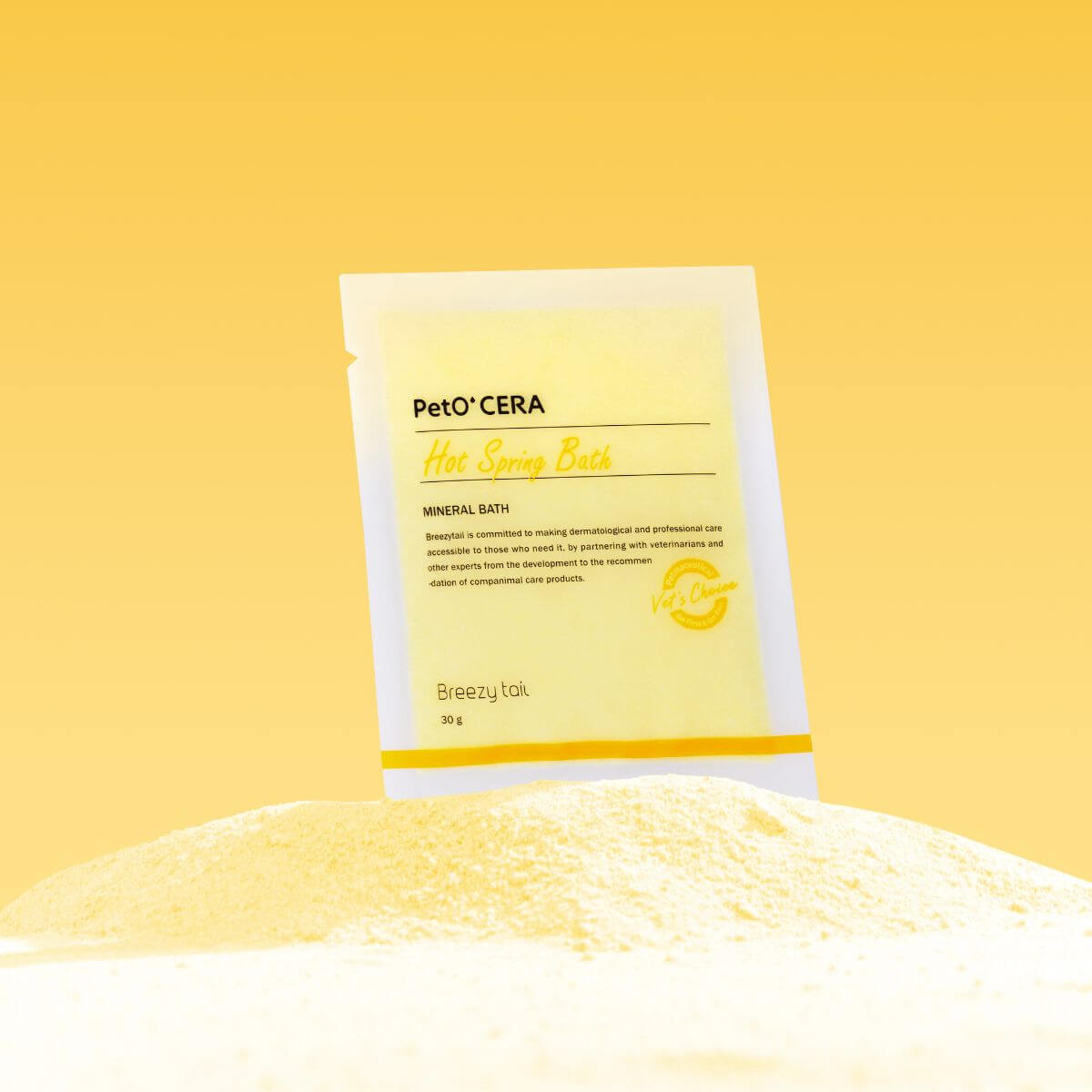 PetO'CERA Spa Hot Spring Bath against a yellow background.