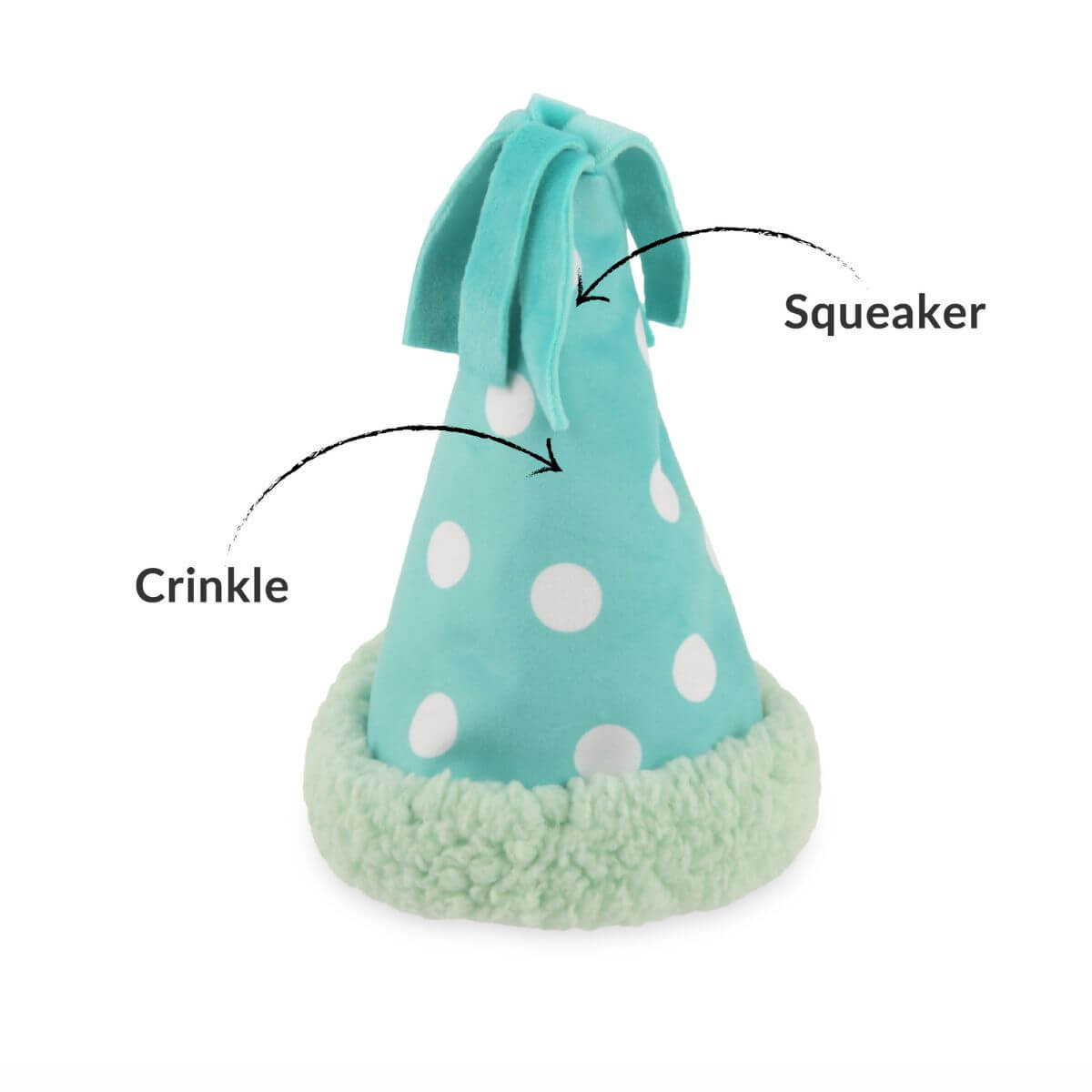 PLAY Party Animal Yappy Party Hat against a white background.