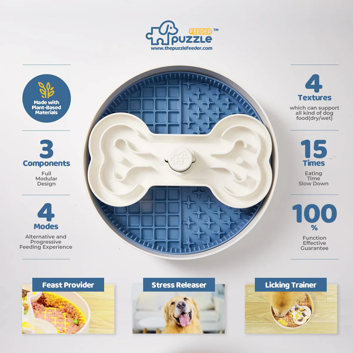 Puzzle Lick Bowl for Larger Dogs