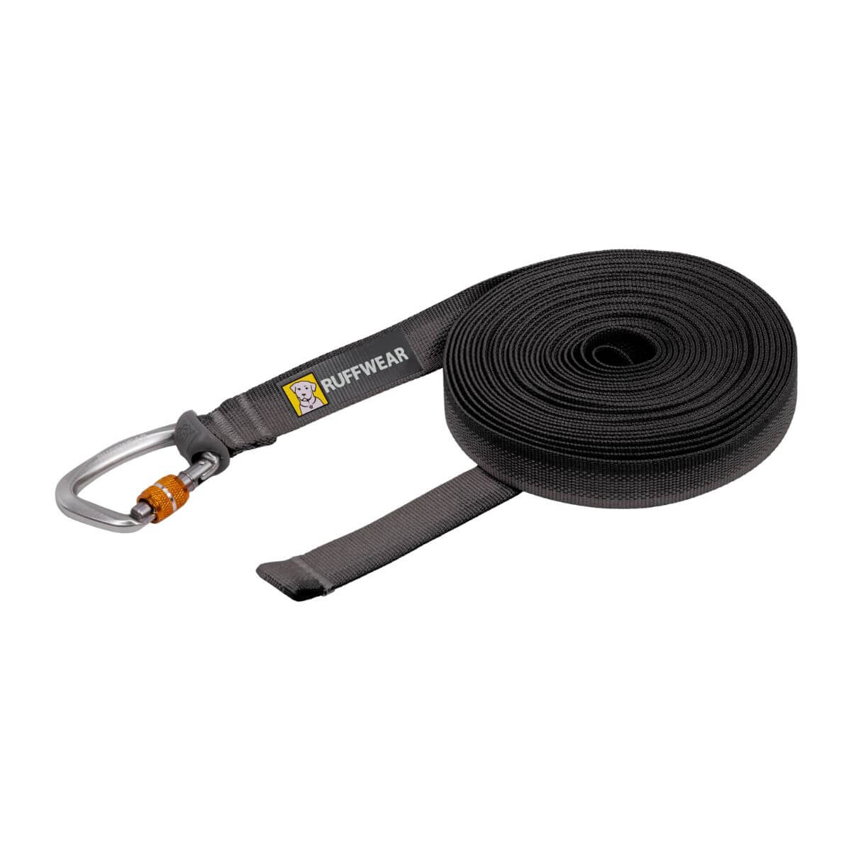 Ruffwear rogue long line basalt grey against a white background.