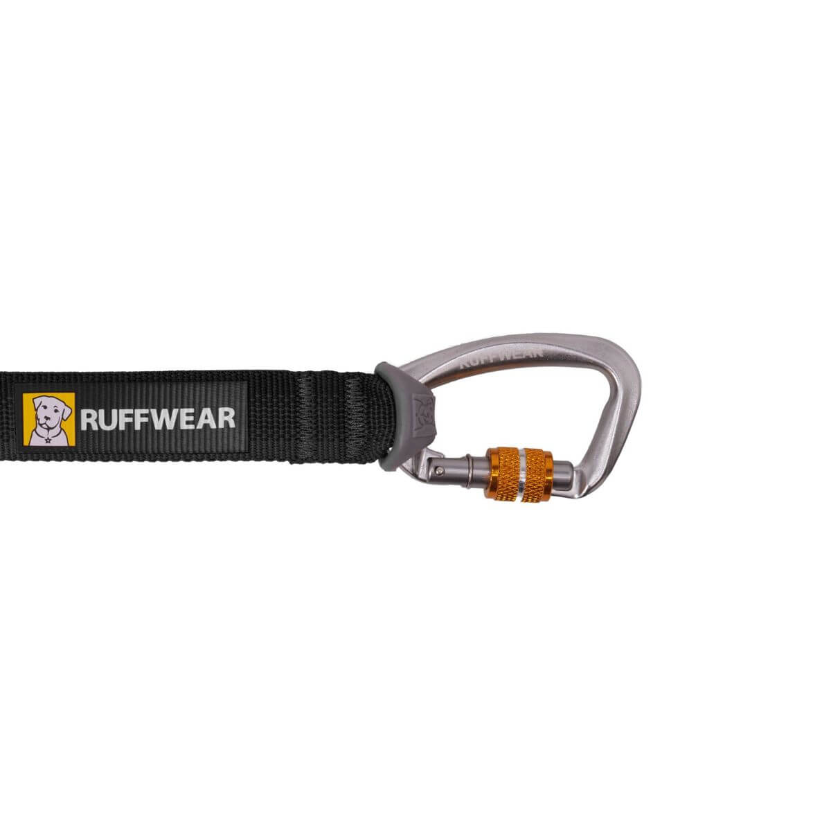Ruffwear Rogue Long Line Basalt Grey carabiner.