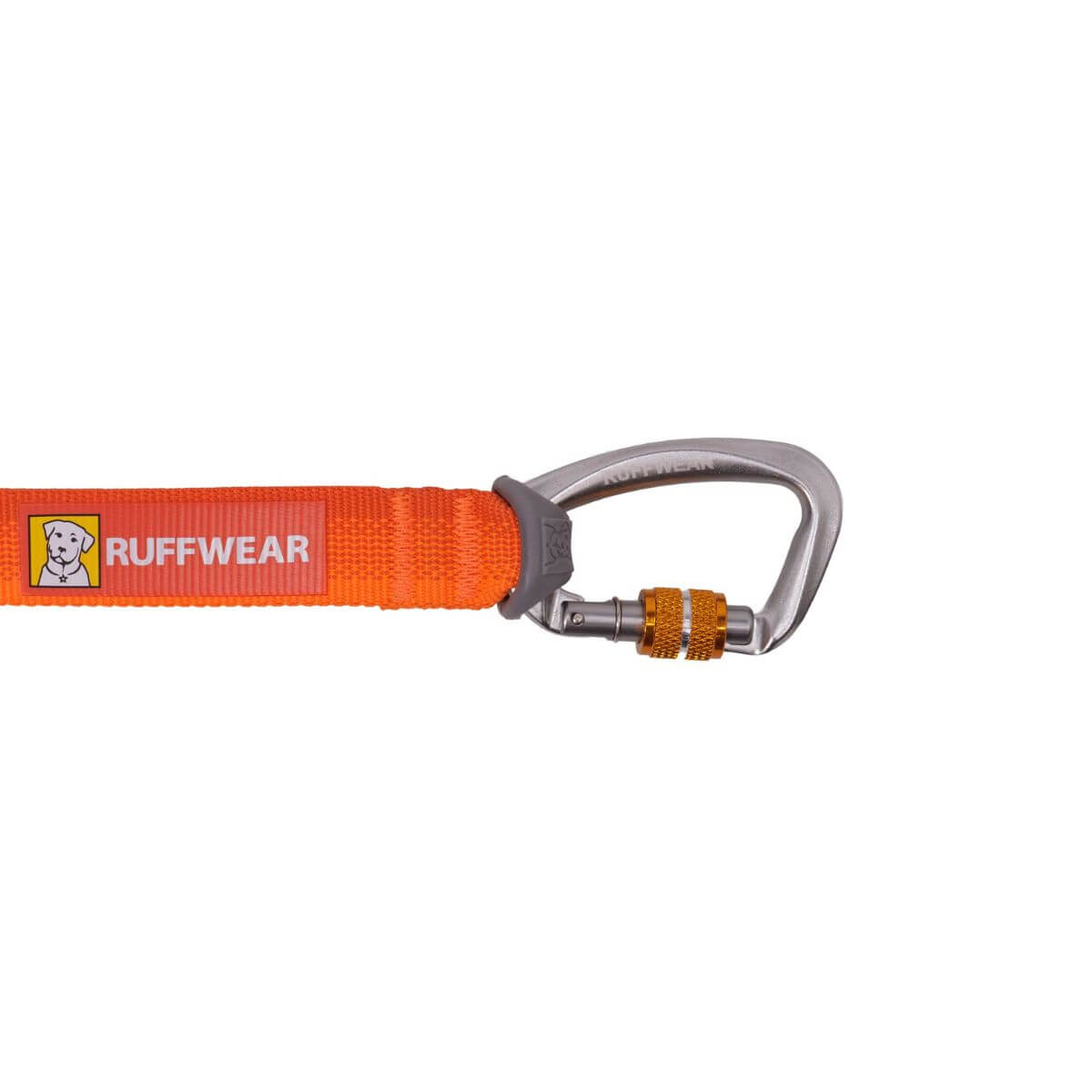 Ruffwear Rogue Lone Line blaze orange carabiner.