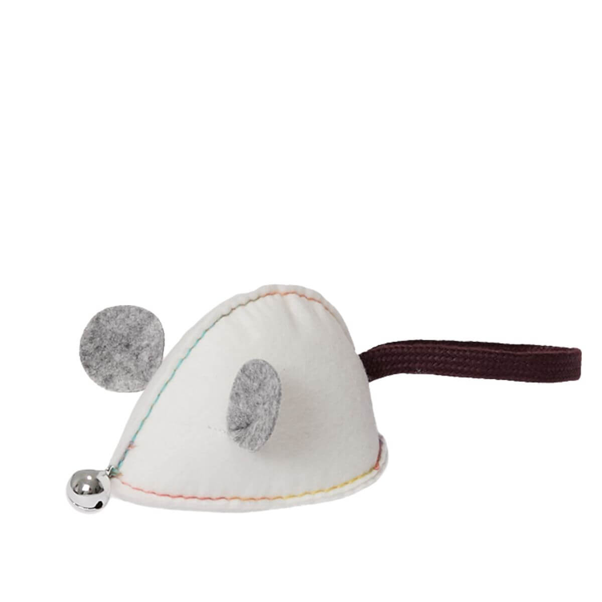 Studio Alive Mikitoy Catnip Mouse Toy.in white.