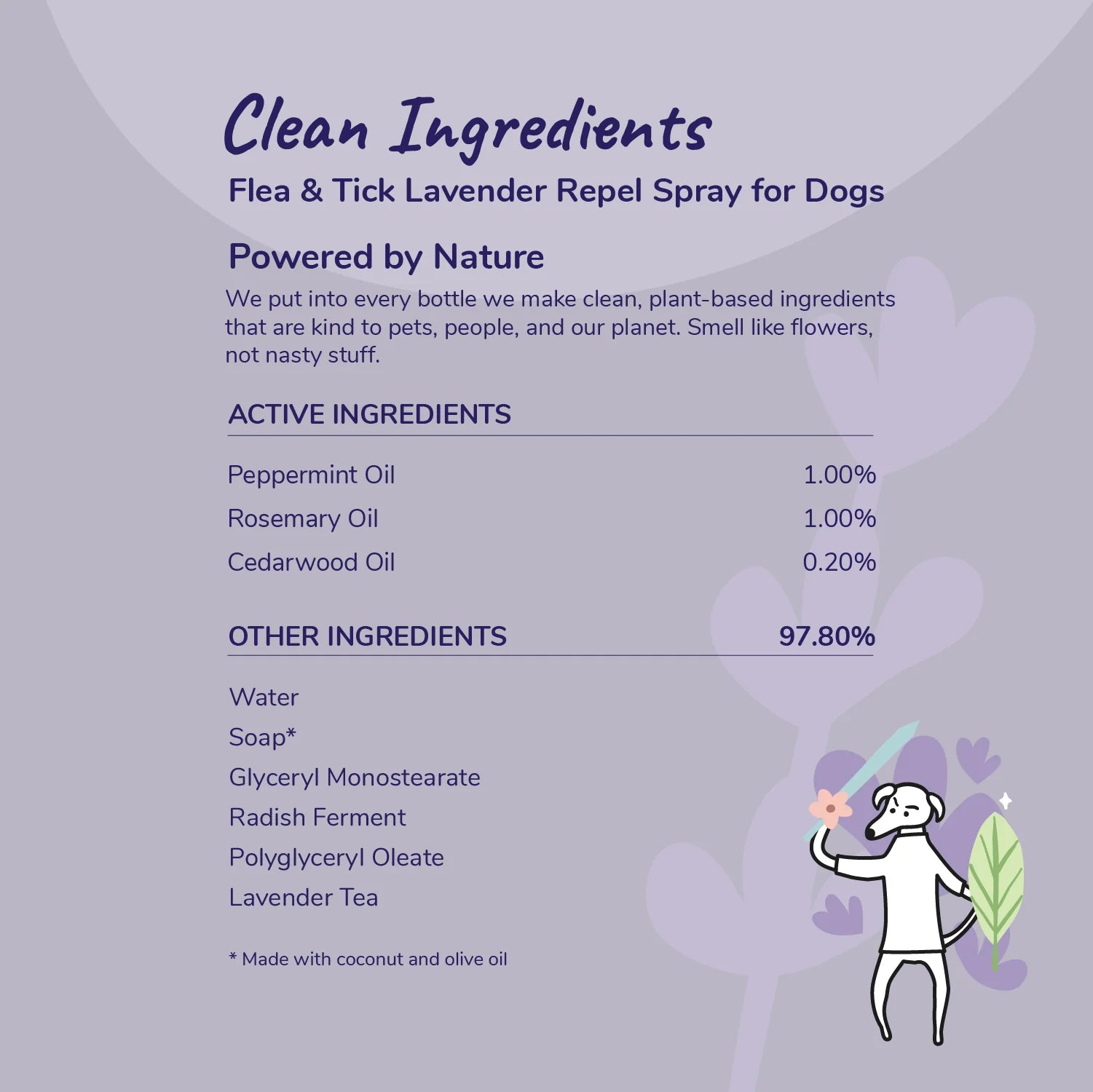 kin+kind Flea & Tick Repellent 32oz Spray | Lavender