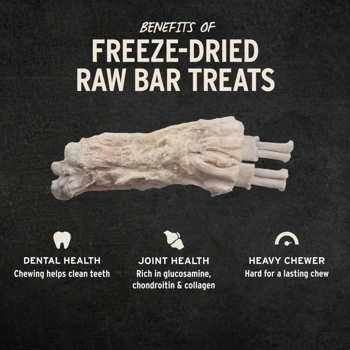Vital essentials raw bar beef tendon infographic.