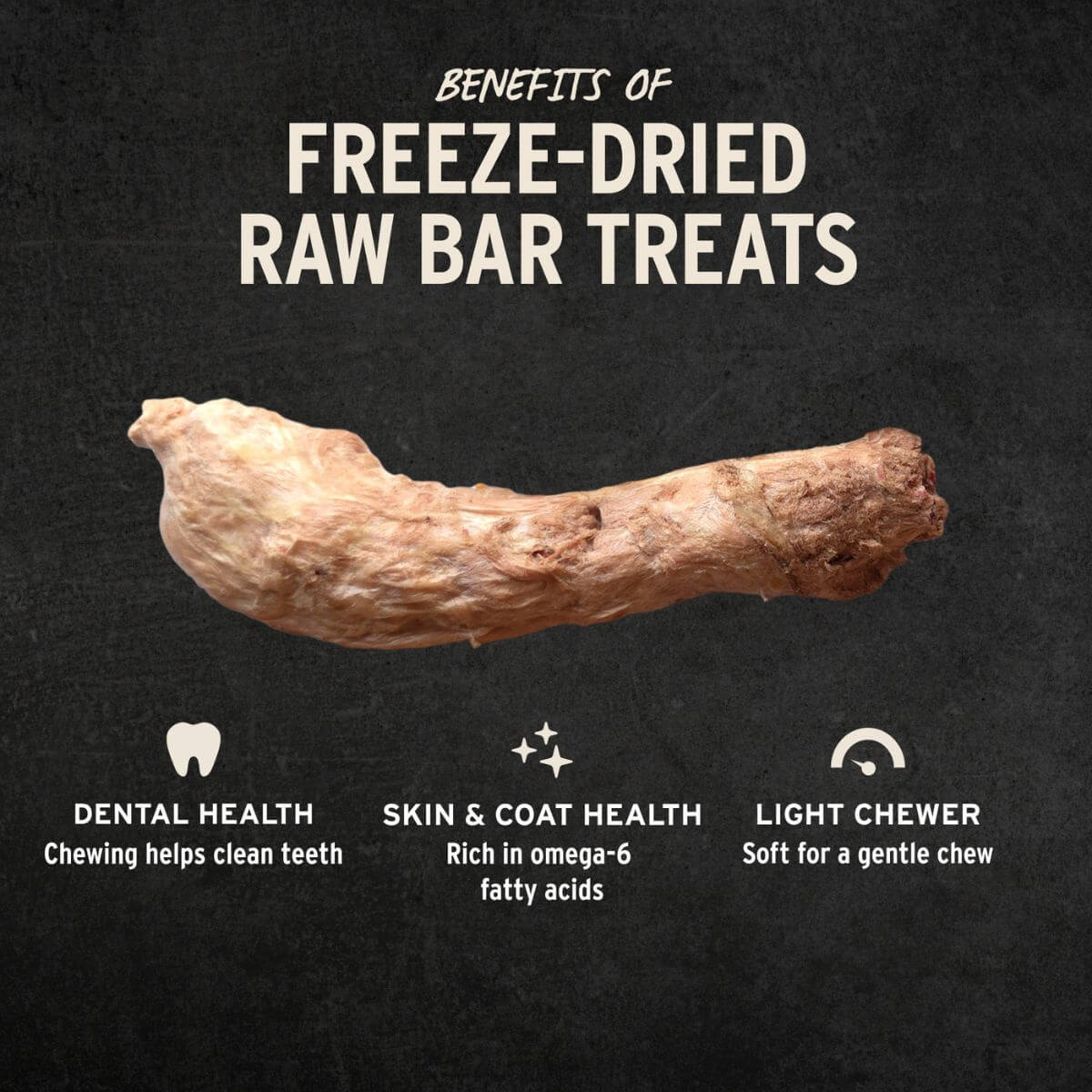 vital essentials raw bar chicken neck infographic.