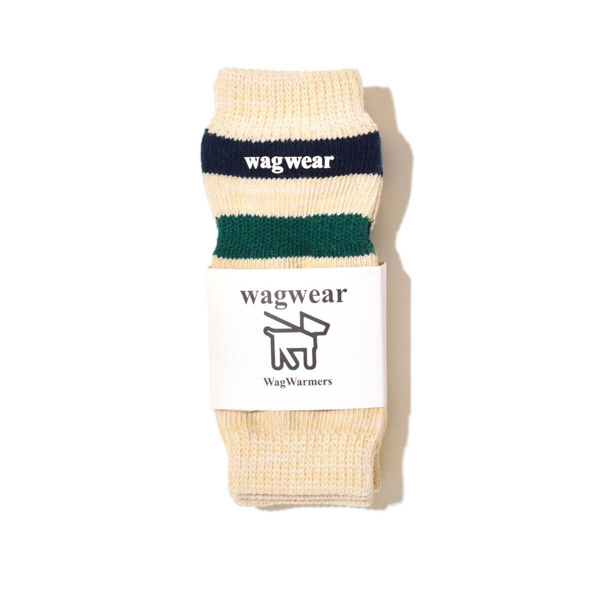 Wagwear Cotton WagWellies® Liners in green against a white background.