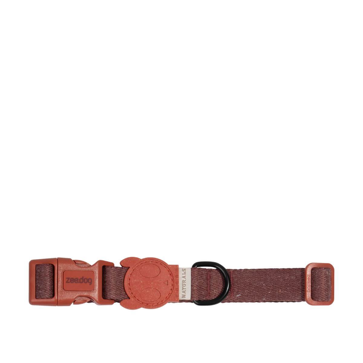 Zee.Dog Naturals Collar Cocoa against a white background/.