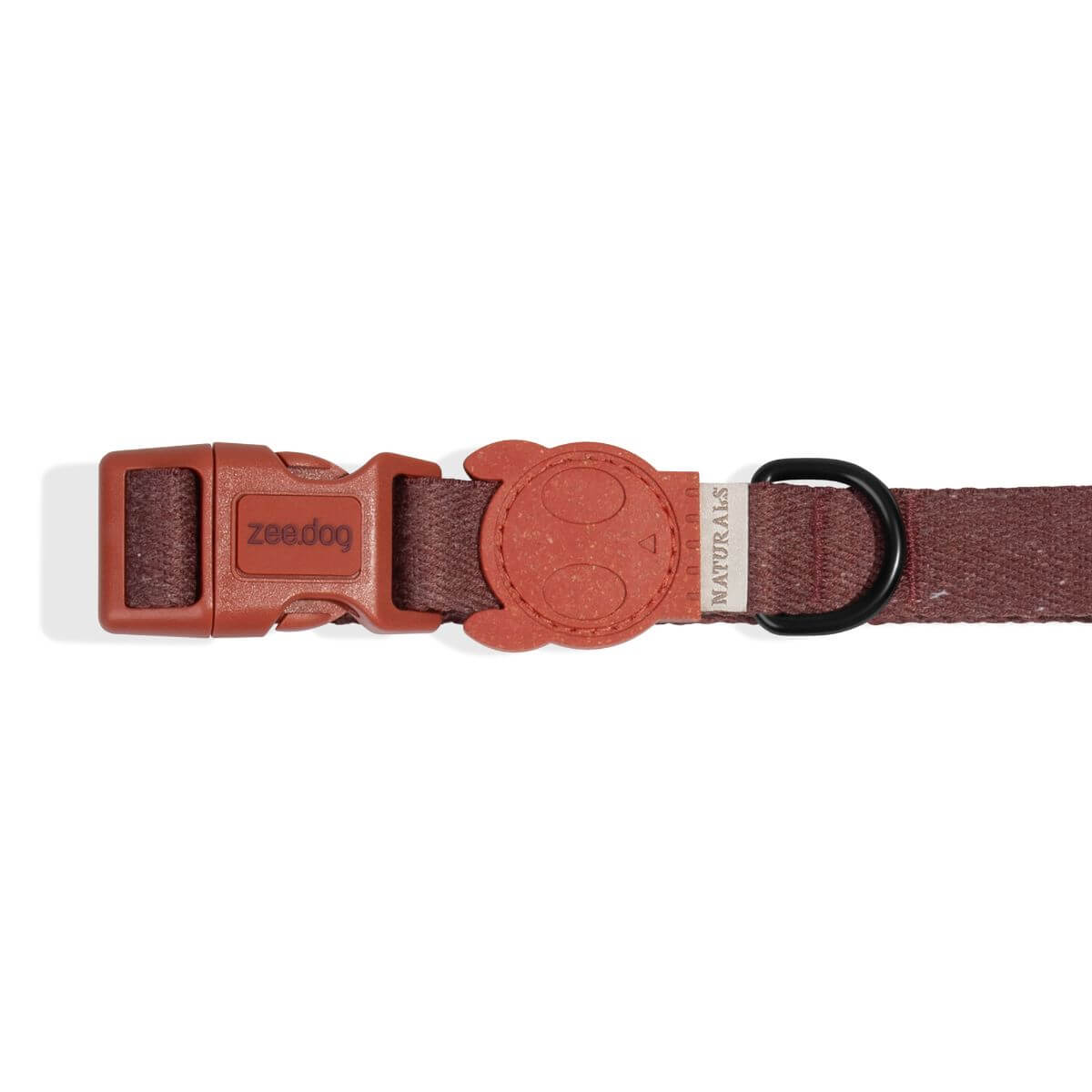 Zee.Dog Naturals Collar Cocoa against a white background/.