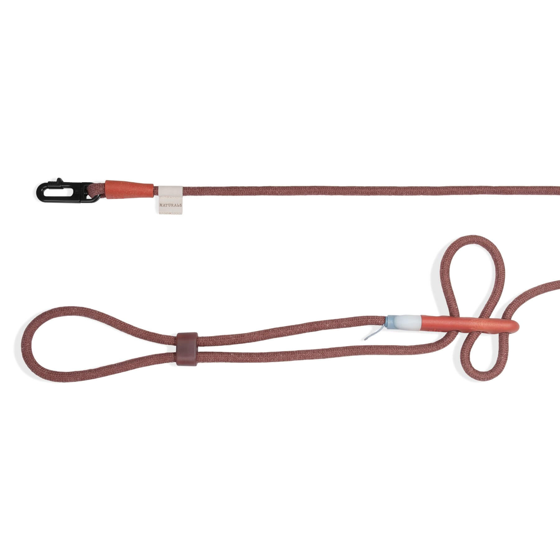 zee.dog naturals hands-free leash cocoa against a white background.