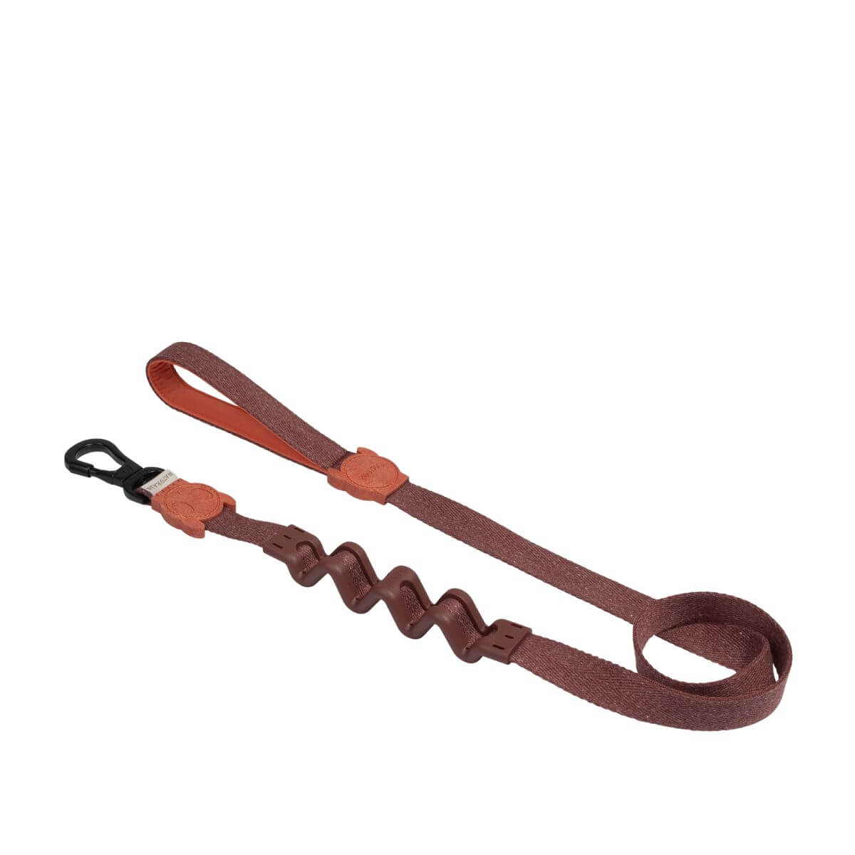 Zee.Dog Naturals Ruff Leash in Cocoa against a white backgound.