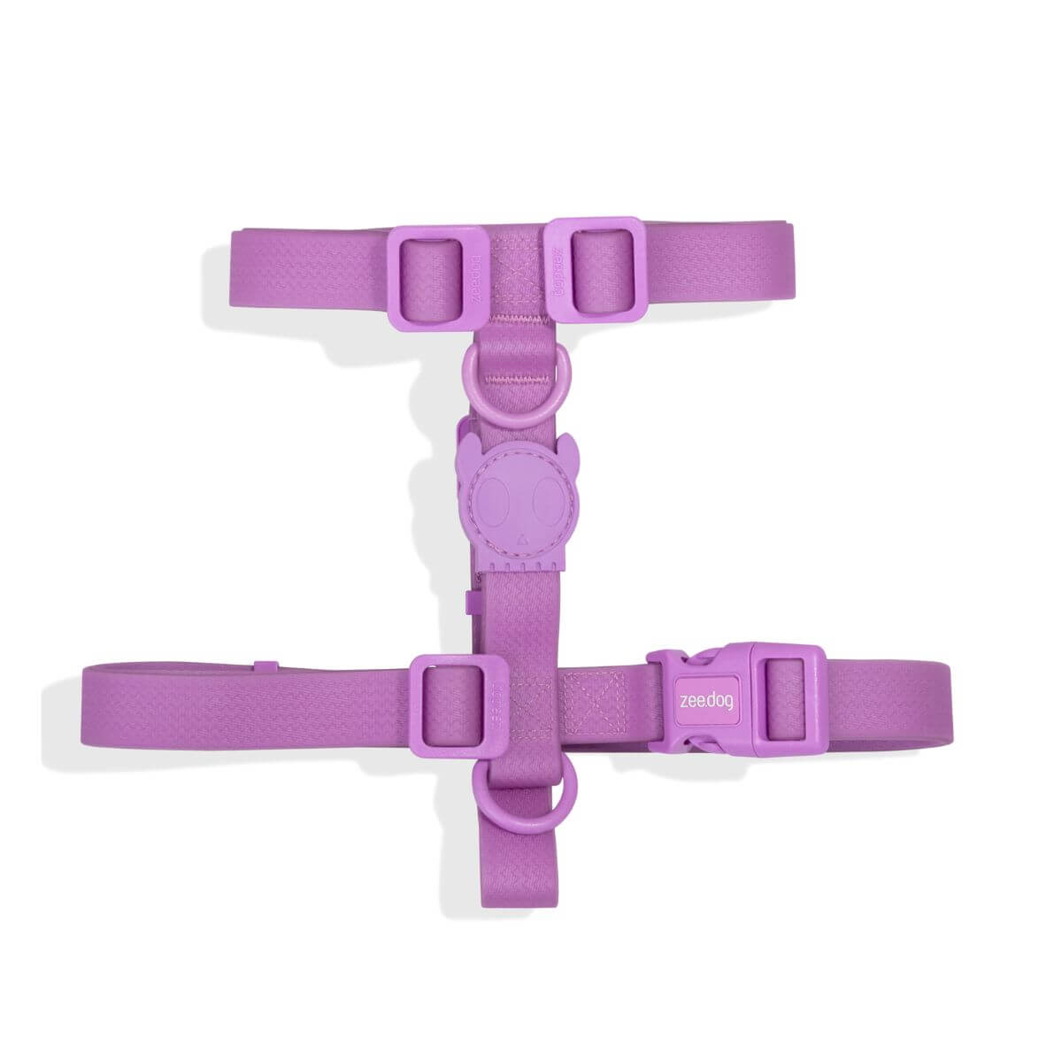 Zee.Dog Neopro H Harness Ultraviolet against a white background.