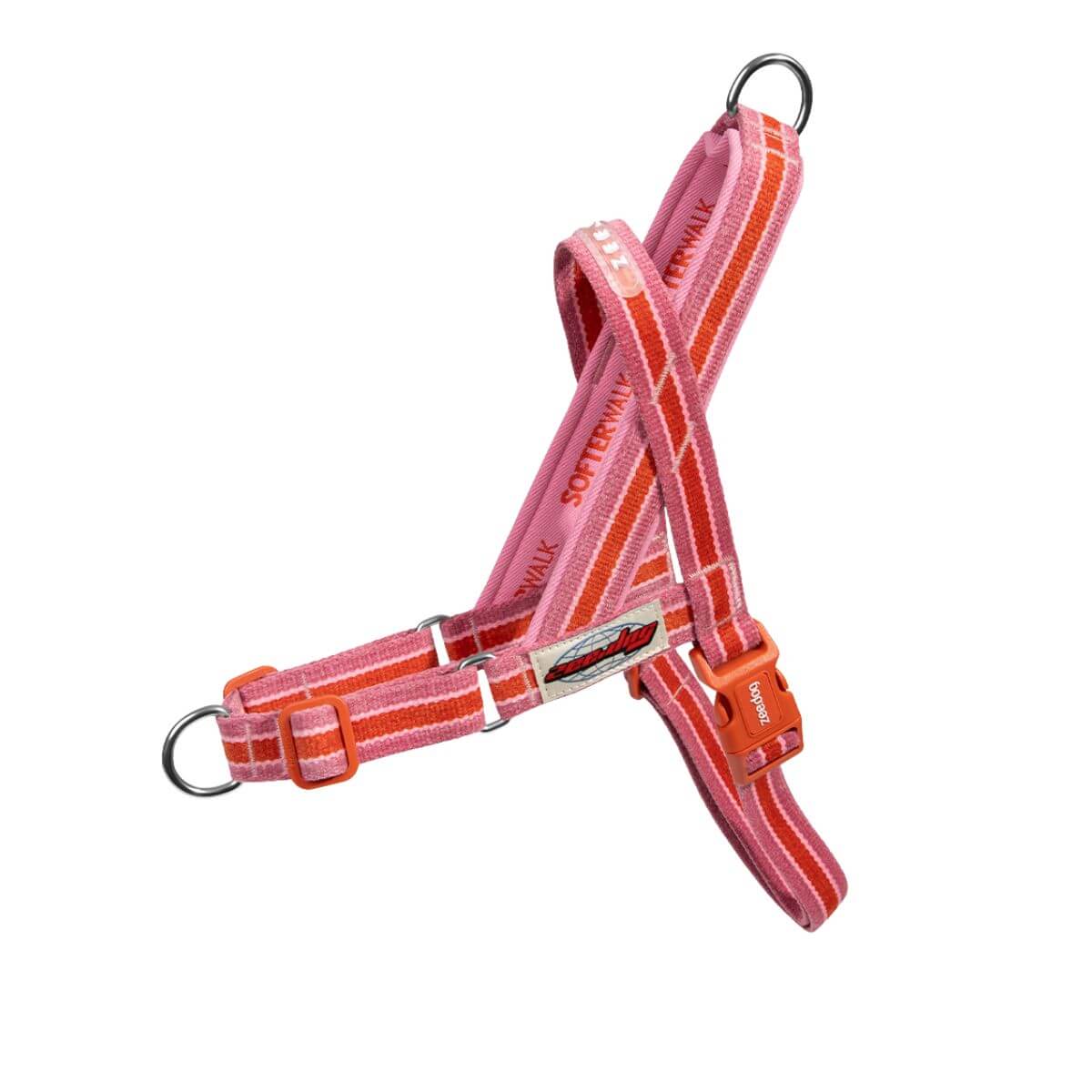 zee.dog softer walk harness velve vibes courtney sgainst a white background.