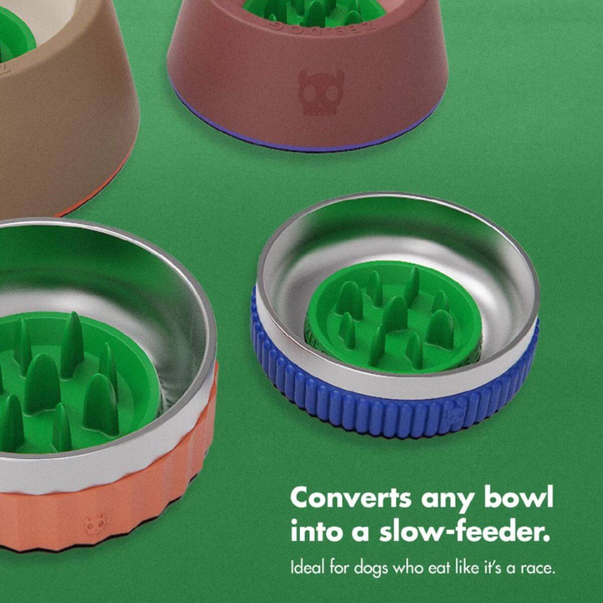 Zee.Dog Zee.Grass Slow Feeder in Tuff Bowls.
