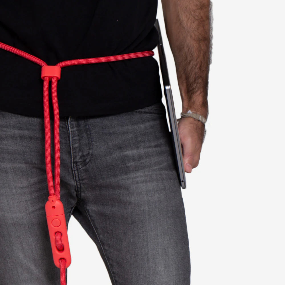 Zee.Dog Hands Free Rope Leash | Neon Coral