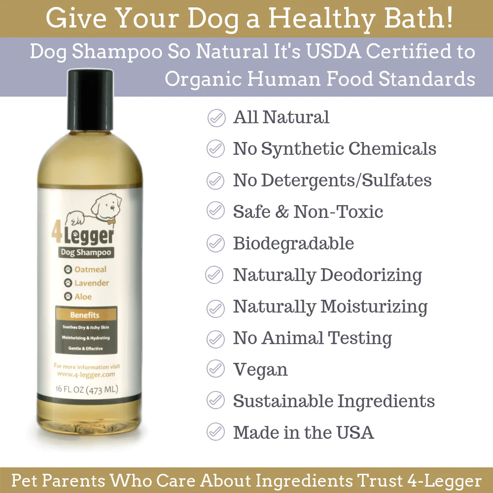 4-Legger Organic Oatmeal with Lavender Dog Shampoo 16oz