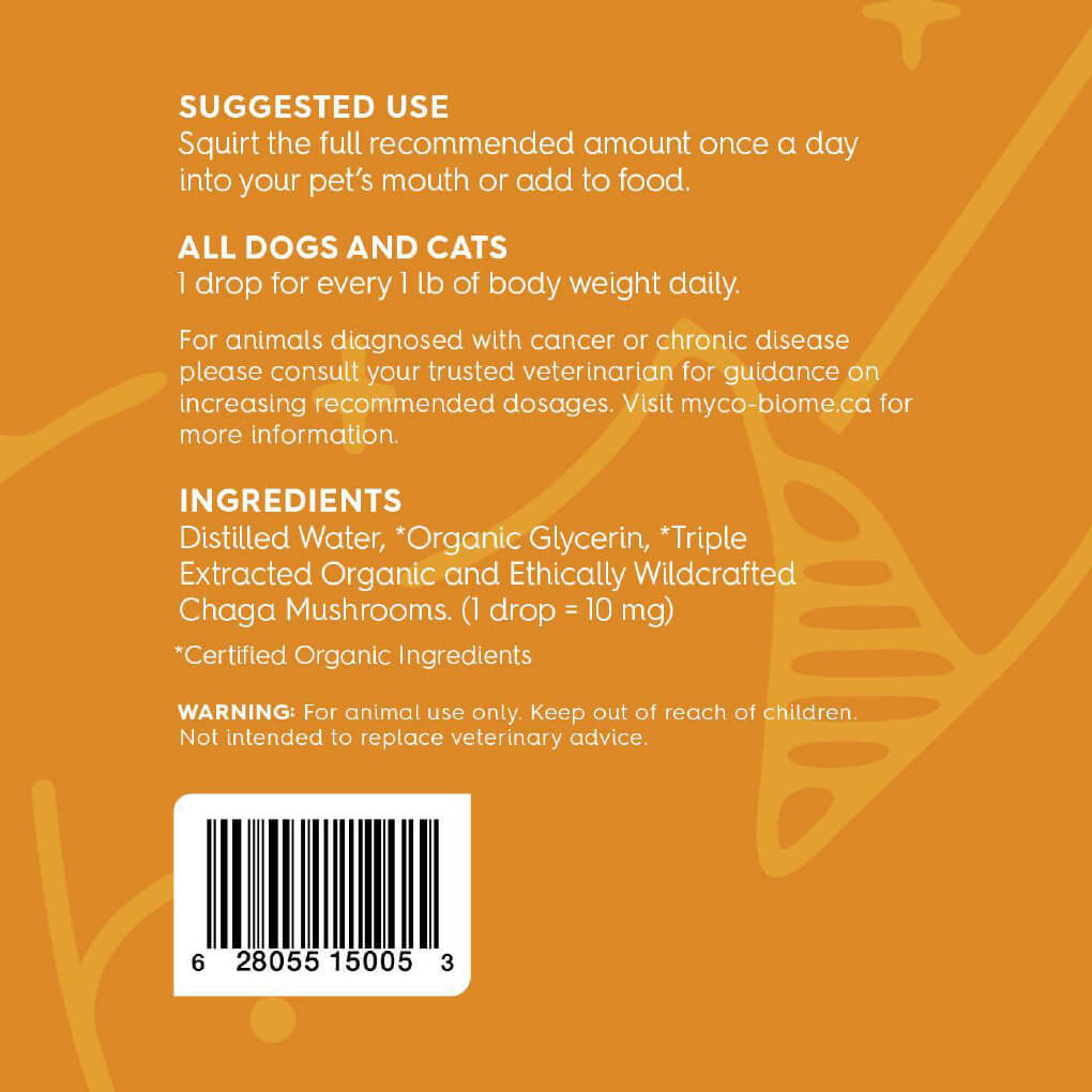 Myco-Biome™ Chaga Mushroom | Liquid Triple Extract - Vanillapup Online Pet Store