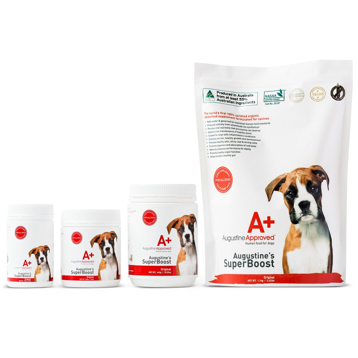 Augustine’s SuperBoost Certified Organic Supplement - Vanillapup Online Pet Store