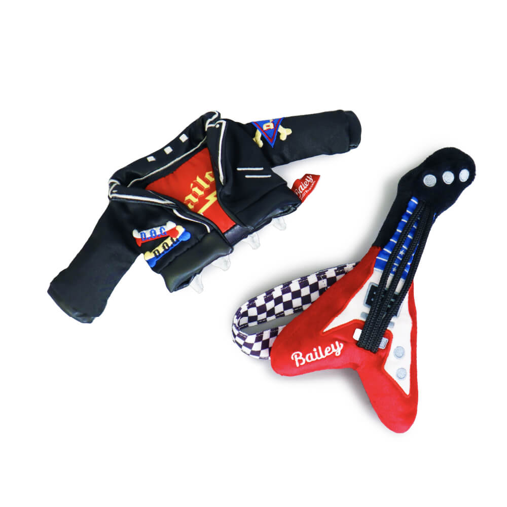 Bailey Guitar and Leather Jacket Toy Set