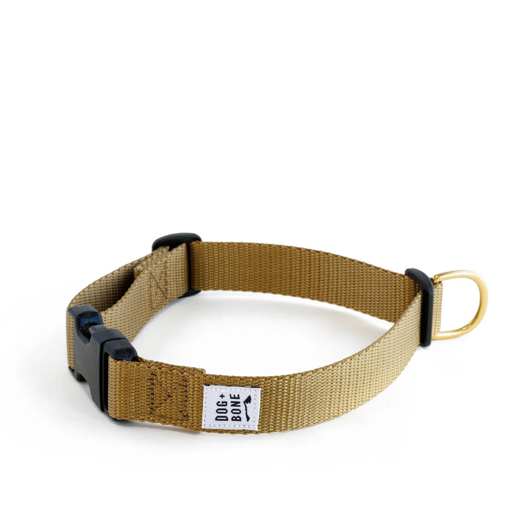 Dog + Bone Snap Collar | Gold - Vanillapup Online Pet Store