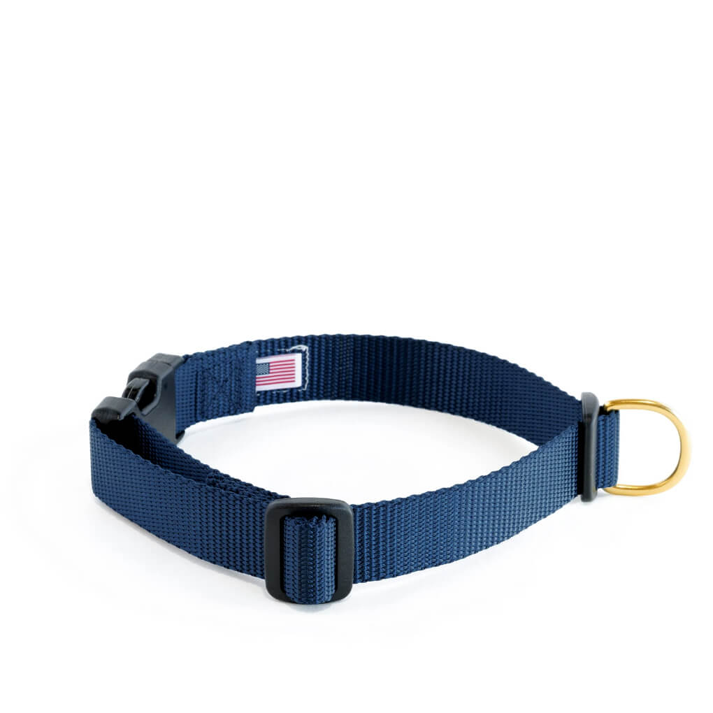 Dog + Bone Snap Collar | Navy - Vanillapup Online Pet Store