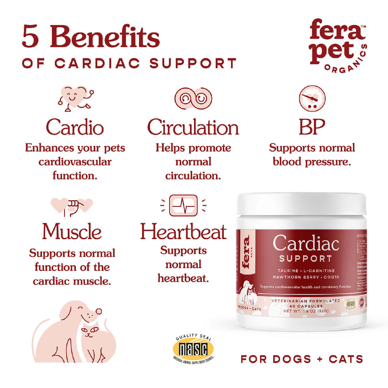 Fera Pet Organics Cardiac Support - Vanillapup Online Pet Store