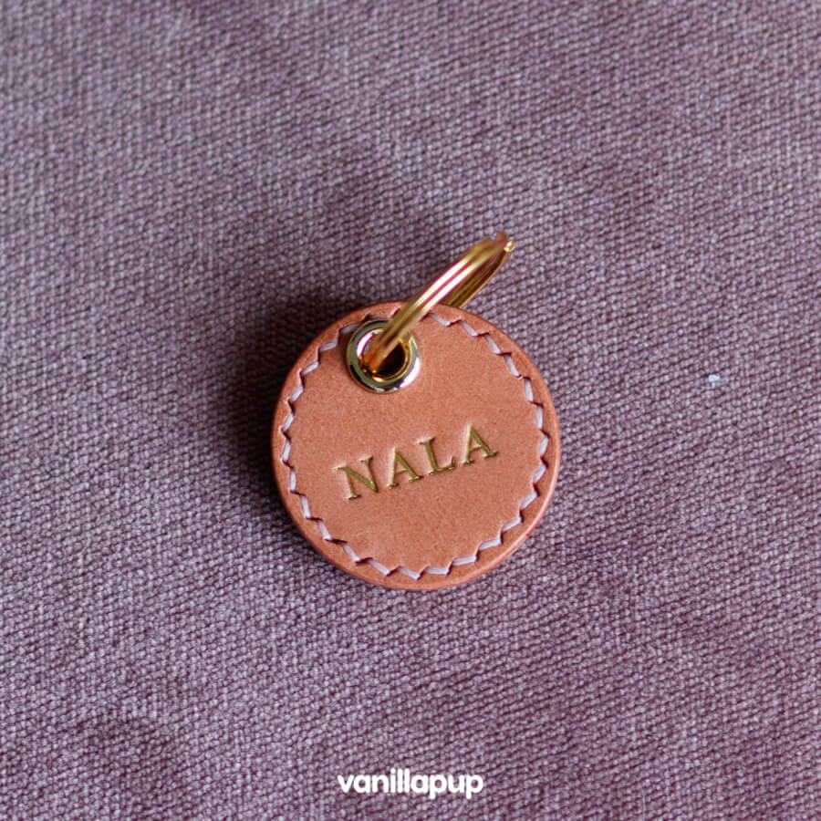 LéPaw x Vanillapup Duo Tone Leather Pet Tag - Vanillapup Online Pet Store