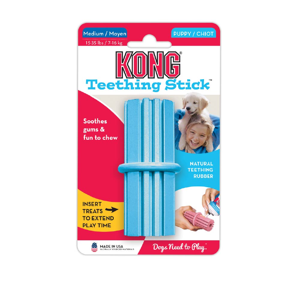 KONG Puppy Teething Stick Rubber Toy - Vanillapup Online Pet Store