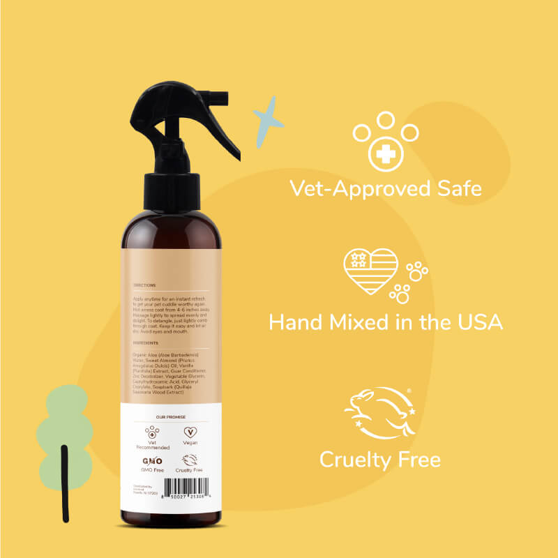kin+kind Pet Smell Coat Spray | Almond + Vanilla - Vanillapup Online Pet Store