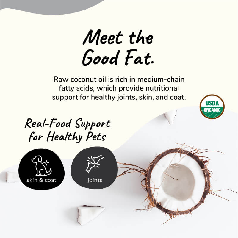 kin+kind Organic Raw Cold-pressed Coconut Oil - Vanillapup Online Pet Store