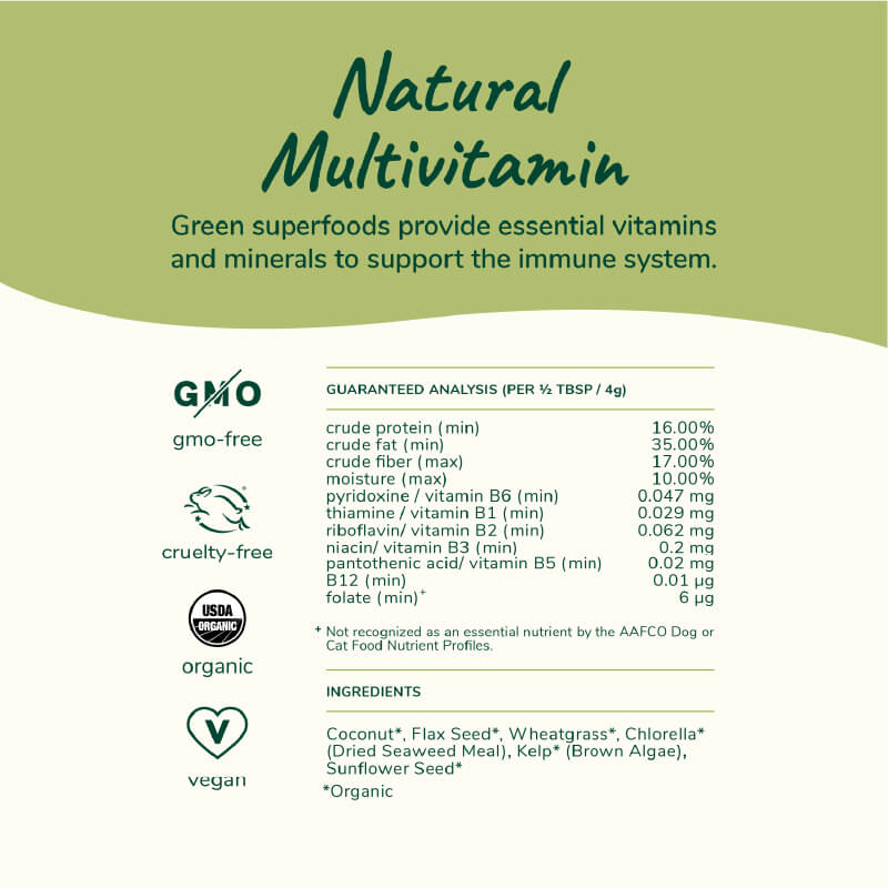 kin+kind Organic Skin & Coat Multivitamin Supplement - Vanillapup Online Pet Store