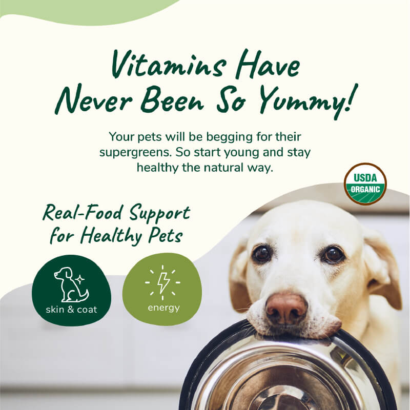 kin+kind Organic Skin & Coat Multivitamin Supplement - Vanillapup Online Pet Store